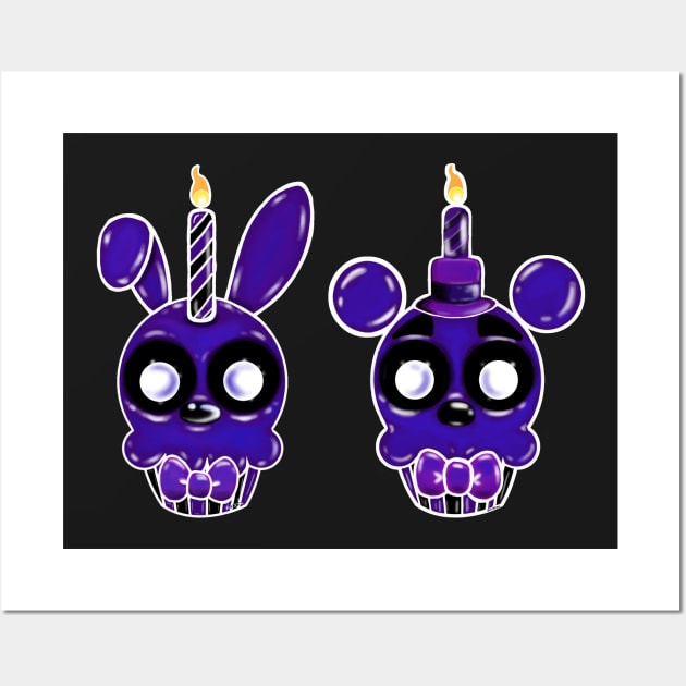 FNAF Shadow Cupcakes Wall Art by Bat13SJx